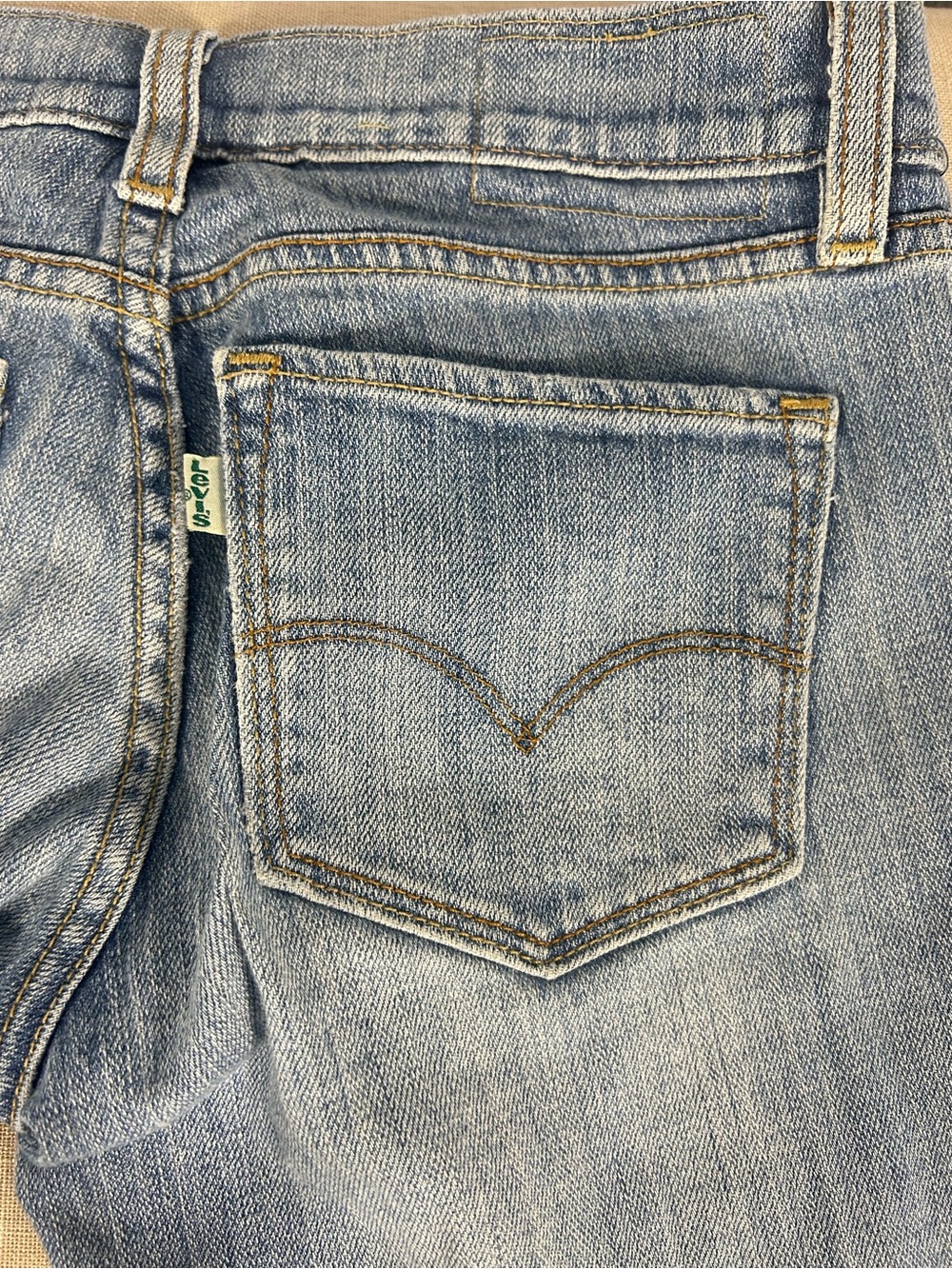 Levi's Eco Y2K Jeans Women 26 Drop Waist Very Low Bootcut Faded Blue Denim